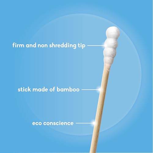 The Humble Co. Bamboo Cotton Swabs - Chlorine-Free, Hypoallergenic, 600 Count, Versatile Use