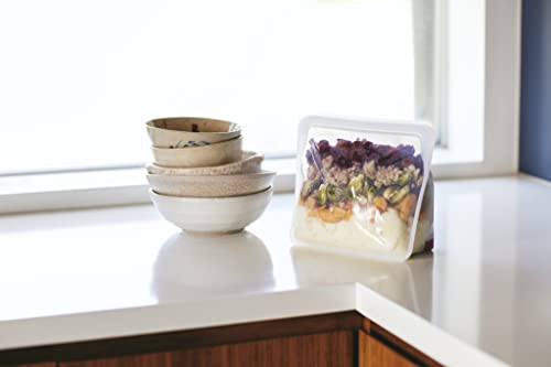 Stasher Silicone Food Storage Bags - Leakproof, Dishwasher Safe, Versatile Use - 104oz & 64oz