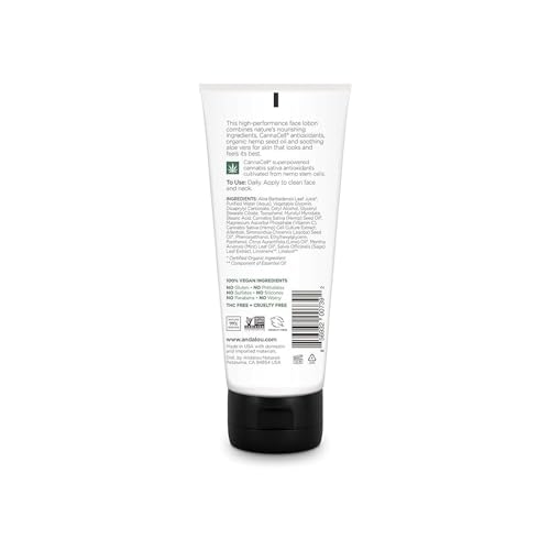 Andalou Naturals Men's Grooming Set - Hydrating Face Lotion with Hemp & Aloe, 3.1oz