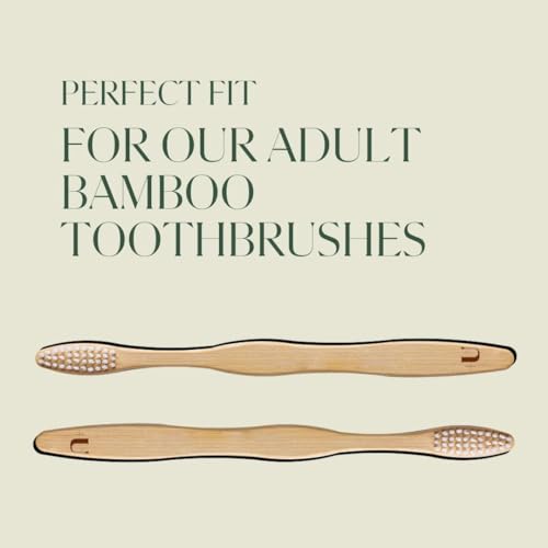 Plus Ultra Bamboo Travel Case - Protects Toothbrush, Moisture-Reducing, 100% Bamboo