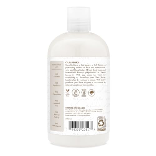 SheaMoisture Virgin Coconut Oil Shampoo - Nourishing, Moisture Balance, Sulfate-Free - 13oz