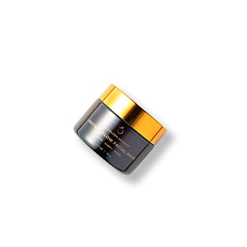 The Golden Secrets Facial Mask - Brightens, Reduces Wrinkles, Vegan, Recyclable Glass - 3.4oz