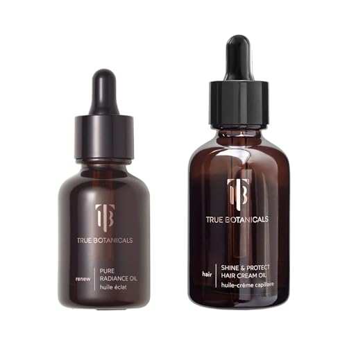 True Botanicals Face & Hair Oil Bundle - Nourishing, Antioxidant-Rich Moisturizers - 1oz & 1.7oz