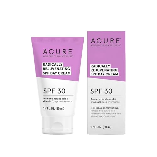 Acure SPF 30 Sunscreen - Anti-Aging Protection with Turmeric & Vitamin C - 1.7 Fl Oz