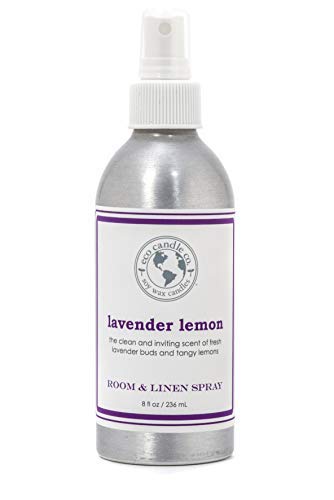 Eco Candle Co. Room & Linen Spray - Lavender Lemon Scent, Natural Ingredients - 8 oz