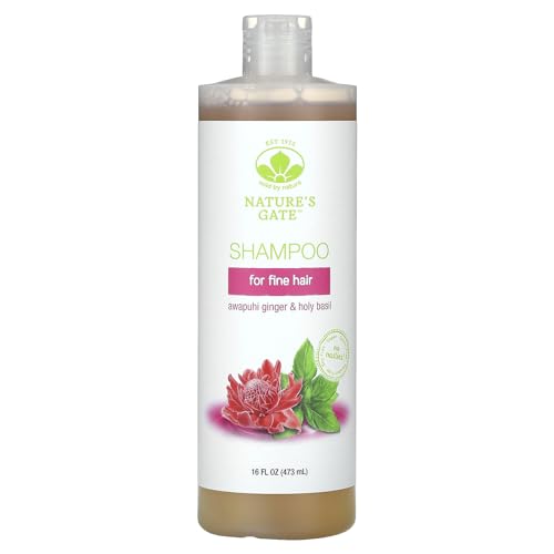 Mild by Nature Awapuhi Ginger & Holy Basil Shampoo - Nourishes Fine Hair, Vegan, 16 fl oz