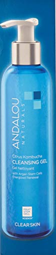 Andalou Naturals Face Wash - Clear Skin with Argan Stem Cells & Kombucha Probiotics - 6 Fl Oz