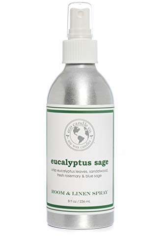 Eco Candle Co. Room & Linen Spray - Fresh Eucalyptus Sage, Natural Ingredients - 8oz