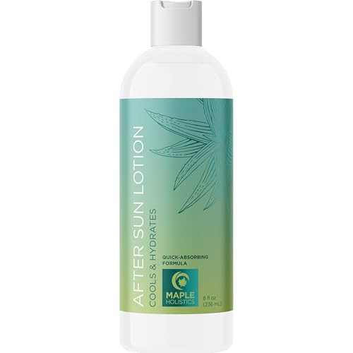 Maple Holistics After Sun Lotion - Cooling Hydration with Aloe, Cocoa Butter & Rosehip Oil - 8oz