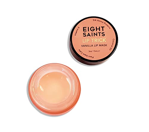 Eight Saints Vanilla Lip Mask - Hydrating, Plumping Treatment with Coconut Oil & Vitamin E - 0.5oz