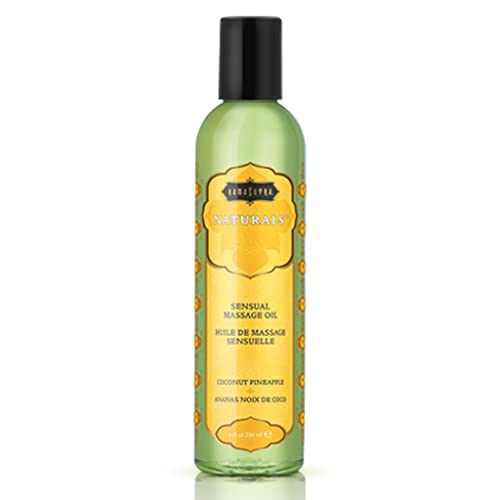 KAMA SUTRA Naturals Massage Oil - Nourishing Coconut Pineapple for Relaxation - 8 fl oz