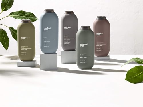 Method Men Body Wash - Plant-Based Cleansers, Paraben & Phthalate Free, Cedar + Cypress - 18oz