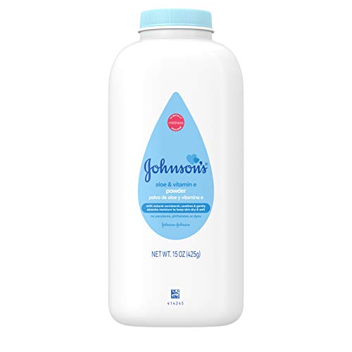 Johnson’s Baby Powder - Gentle Moisture Absorption, Aloe & Vitamin E, Hypoallergenic - 15oz