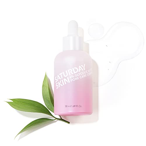 Saturday Skin Face Serum - Refines Texture, Reduces Pores, AHA & Niacinamide - 1.69 Fl. Oz.