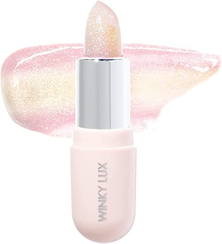 Winky Lux Flower Lip Balm - Hydrating, pH Color-Changing, Vegan & Cruelty-Free - Sheer Pink