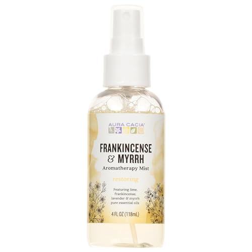 Aura Cacia Frankincense & Myrrh Mist - Organic Certified, No Animal Testing - 4oz