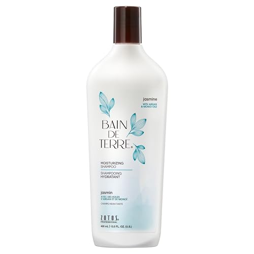 Bain de Terre Jasmine Shampoo - Deep Hydration, Nourishing Oils, Color-Safe, 13.5 Fl Oz