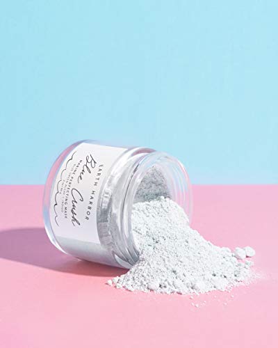 Earth Harbor Blue Crush Face Mask - Exfoliates & Nourishes, Organic Algae & Coconut Cream - 2 oz