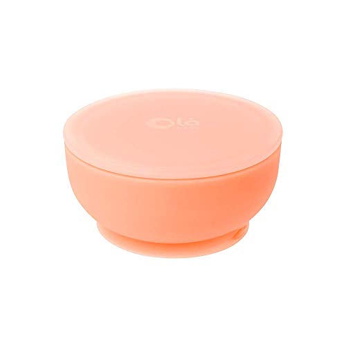 Olababy Silicone Training Spoon & Suction Bowl Set - Toxin-Free, Spill-Proof Lid, Flexible Design