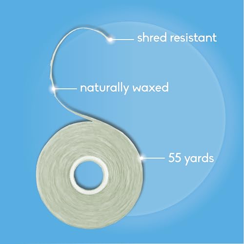 The Humble Co. Dental Floss - Vegan, Waxed with Xylitol for Gum Care, Mint Flavor - 4-pack, 55 Yards