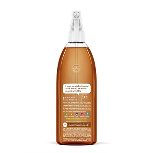 Method Daily Wood Cleaner - Plant-Based Dust & Grime Remover, Almond Scent - 28oz