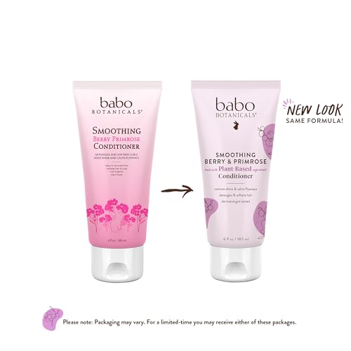 Babo Botanicals Smoothing Conditioner - Detangles & Softens, Vegan with Coconut Oil - 12oz