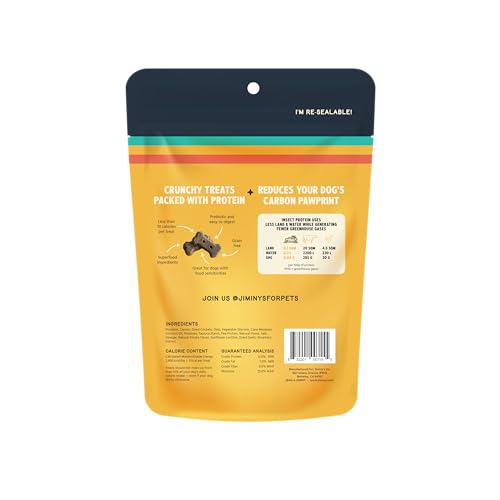 Jiminy's Dog Treats - Hypoallergenic Cricket Cookies, Peanut Butter & Blueberry - 5oz
