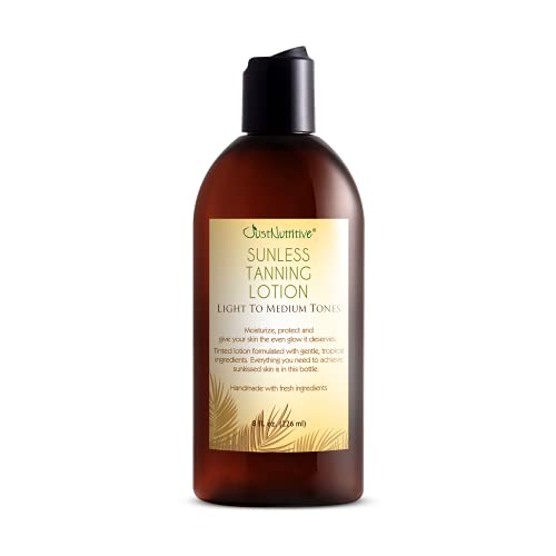 Just Nutritive Self Tanner - Natural Sun-Kissed Glow, Hydrating Avocado & Coconut - 8 Oz