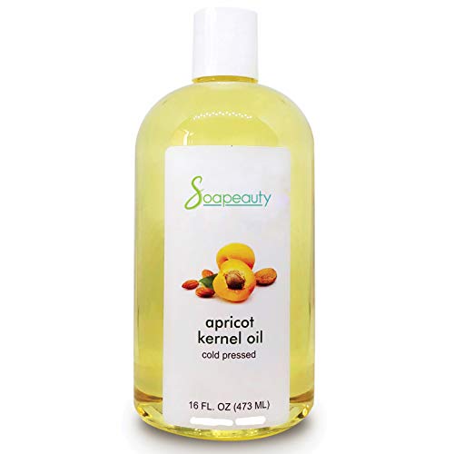 SoapEAUTY Apricot Kernel Oil - Nourishing Moisturizer for Skin & Hair, 100% Pure - 16oz