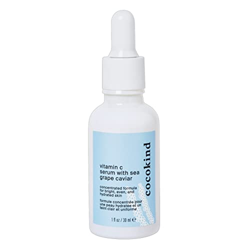 Cocokind Face Serum - Hydrating Vitamin C with Sea Grape Caviar, Brightens Skin Tone - 1 Fl Oz