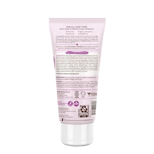 Babo Botanicals Smoothing Conditioner - Detangles & Softens, Vegan with Coconut Oil - 12oz