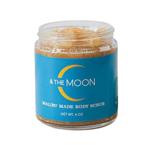 C & The Moon Body Scrub - Gently Exfoliates, Hydrates with Organic Oils - 4oz Glass Jar