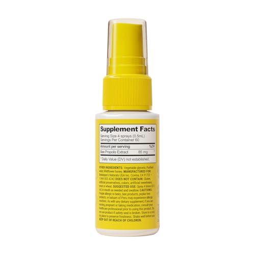 Beekeeper's Naturals Propolis Throat Spray - Immune Support & Sore Throat Relief - 1.06oz