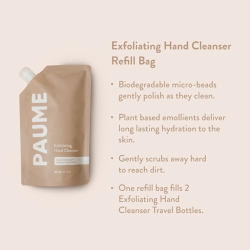 PAUME Exfoliating Hand Soap - Hydrating Cleanser with Biodegradable Microbeads - 16.9oz
