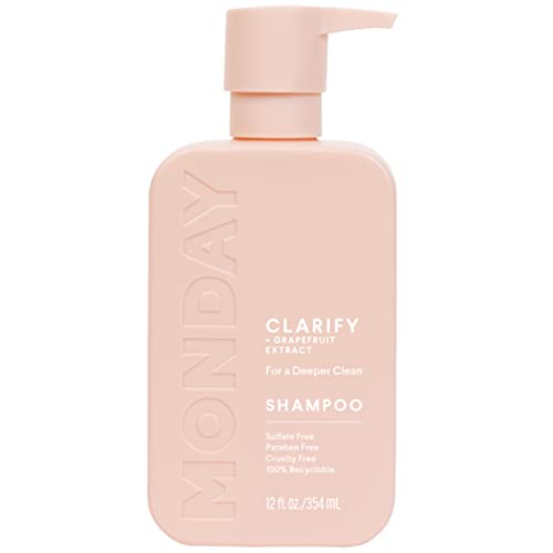MONDAY HAIRCARE Clarify Shampoo - Deep Clean for Oily Hair, Grapefruit & Coconut - 12oz