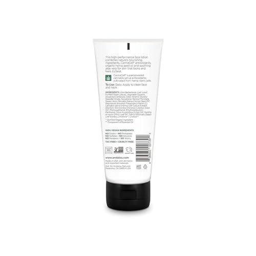 Andalou Naturals Men's Grooming Set - Hydrating Face Lotion with Hemp & Aloe, 3.1oz