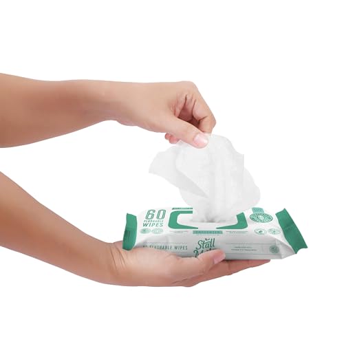 Stall Mates Adult Hygienic Wipes - Flushable, Hypoallergenic with Aloe & Vitamin E - 240 Wipes