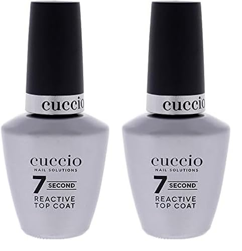 Cuccio Colour Nail Top Coat - Quick Drying, High Gloss, Chip-Resistant, Strengthens Nails - 0.43 Oz