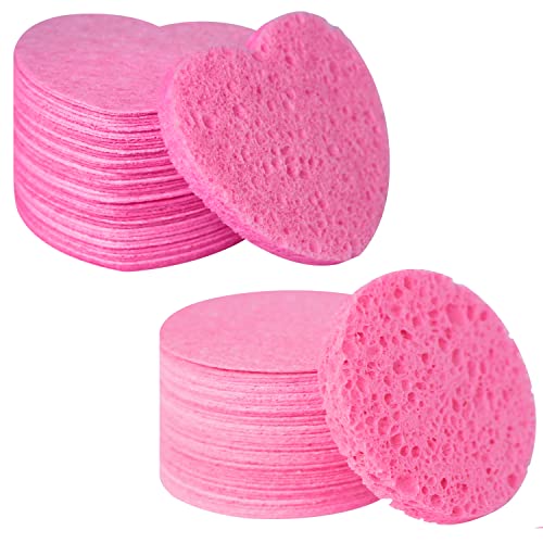 Spunspon Facial Sponge Set - Gentle Cleansing & Makeup Removal, Natural Cellulose - 100 Count