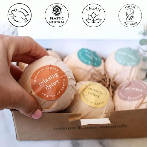 USA Handmade Bath Bomb Gift Set - Natural Ingredients, Relaxing Spa Experience - 6 Pack