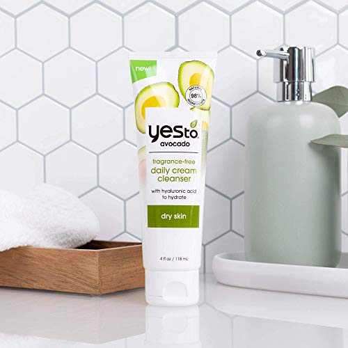 YES TO Avocado Daily Cream Cleanser - Hydrating Omega-3 & Antioxidants, Vegan - 4oz