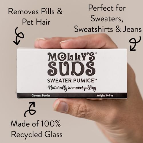 Molly's Suds Sweater Pumice - Naturally Removes Pilling, Safe for Fabrics - 0.6 oz