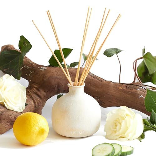 BLUEME Aromatherapy Diffuser Bundle - Tranquil Scents, Handmade Ceramic, Refillable - 5.92 Fl Oz