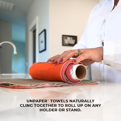 Marley's Monsters UNpaper Towels - Reusable Cotton, High Absorbency, 24 Count Roll