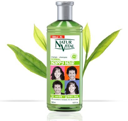 Natur Vital Kids Shampoo & Body Wash - Hypoallergenic, Natural Peach & Green Tea - 16.9oz