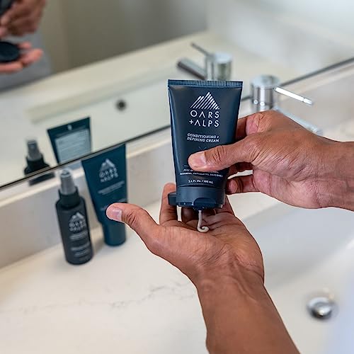 Oars + Alps Hair Styling Cream - Prevents Dryness, Argan & Chia Oils, Alcohol-Free - 3.4 Fl Oz