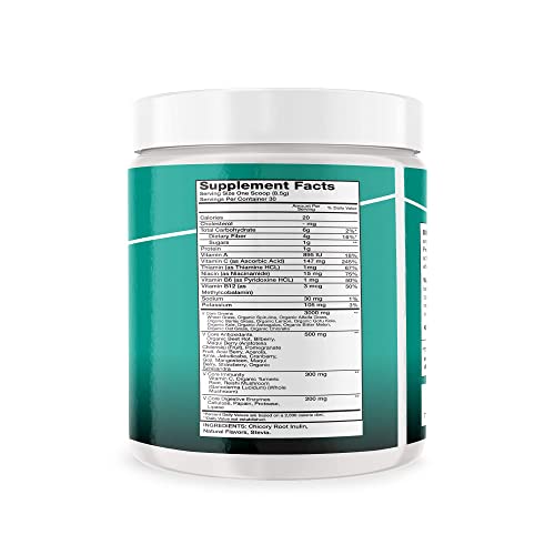 6AM Run Super Greens Powder - Organic Nutrient-Dense Blend, Delicious Berry Flavor - 30+ Greens