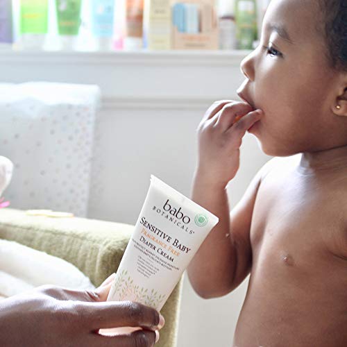 Babo Botanicals Diaper Cream - Soothing 25% Zinc Oxide, Calendula & Shea - EWG Verified - 3oz