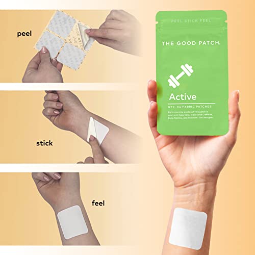The Good Patch Active Wellness Patches - Energy Support with Caffeine & Rhodiola - 8 Patches