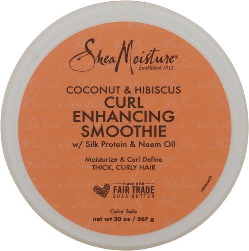 SheaMoisture Curl Enhancing Smoothie Hair Cream - Frizz Control, Softness & Shine - 20oz